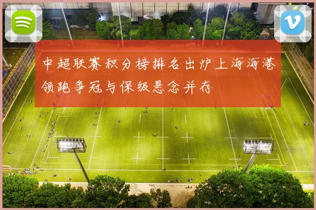 中超联赛积分榜排名出炉上海海港领跑争冠与保级悬念并存